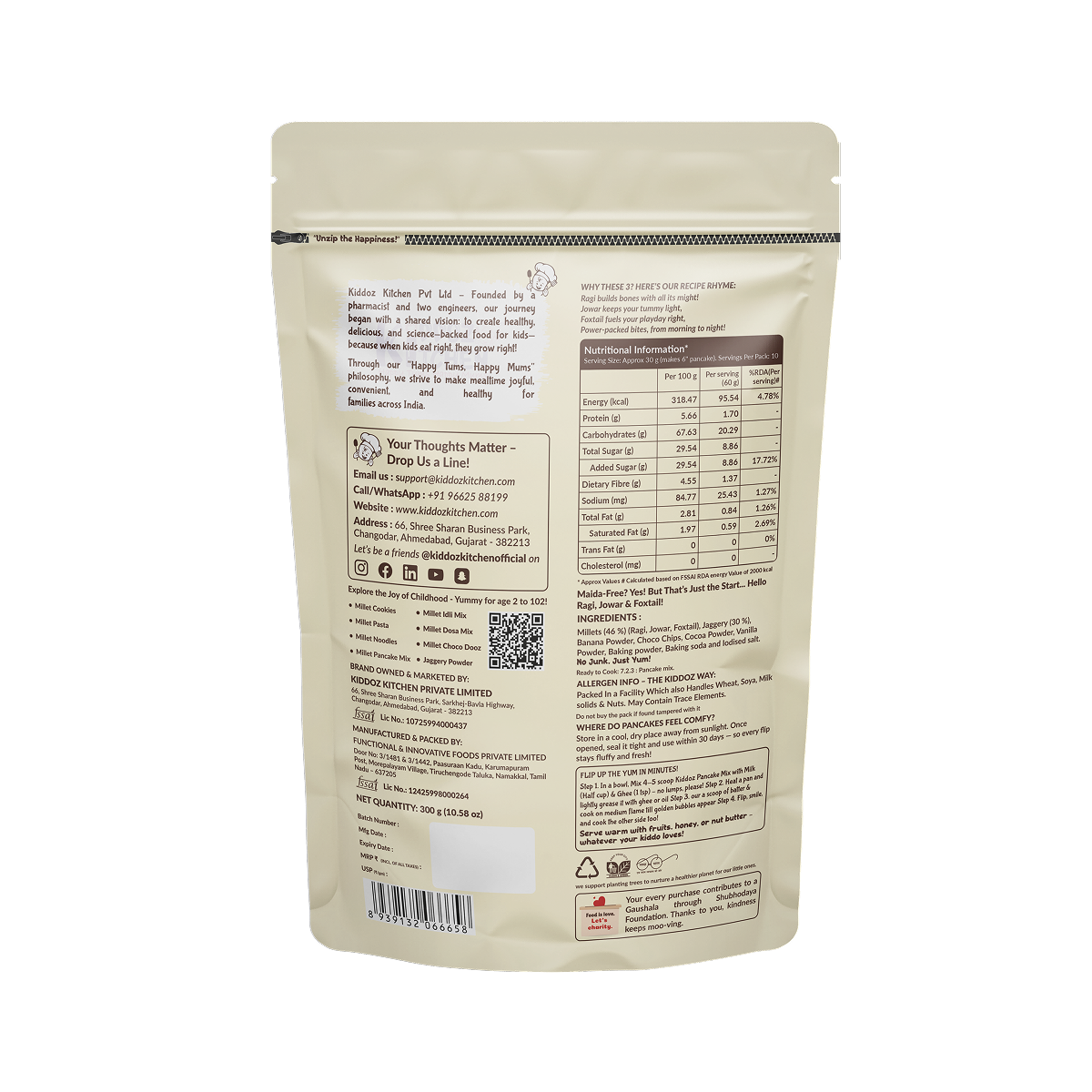 Multi Millet Pancake Mix – Chocolate (300g)